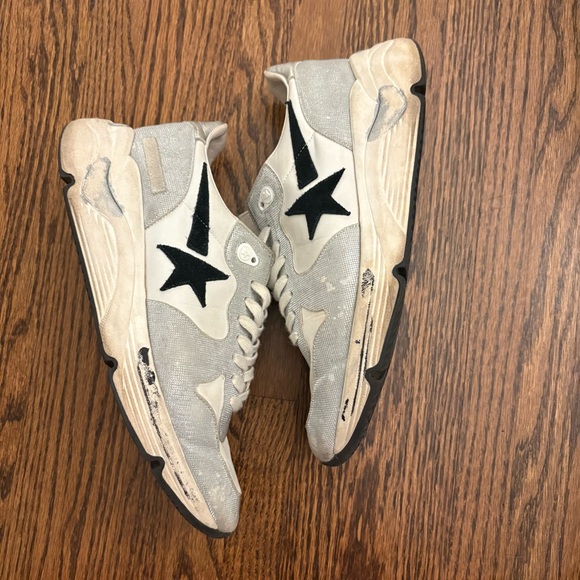 Golden Goose Running Sole Sneakers – Silver/White | Size 39 - Picture 1 of 16